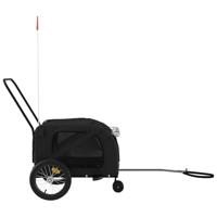 VidaXL Huisdierfietskar zwart oxford-stof en ijzer - thumbnail