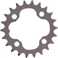 SHIMANO kettingblad "deore" chain ring shim. deore 22t.4-arm,64mm sil. - thumbnail