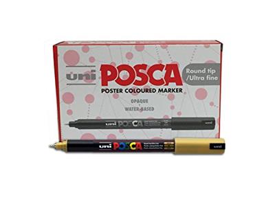 Paintmarker Uni POSCA PC1MR extra fijn goud | 12 stuks