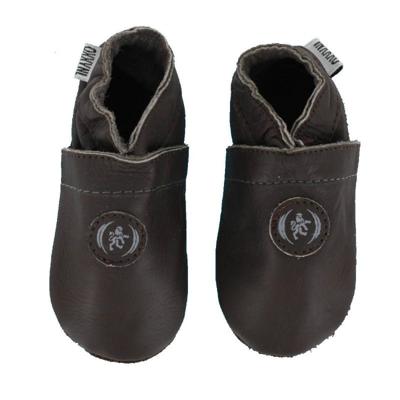 Oxxy babyslofjes uni met logo bruin Maat