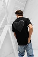 Croyez Puffed Heart T-Shirt Heren Zwart - Maat L - Kleur: Zwart | Soccerfanshop - thumbnail