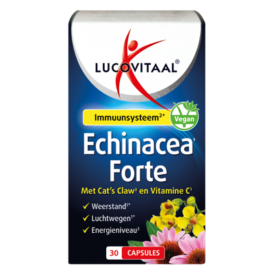 Lucovitaal Echinacea forte & cat's claw & vitamine C 30 Capsules