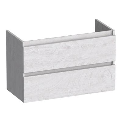 Brauer Joy - Onderkast Ondiep - 80 cm - met 2 Softclose Lades Greeploos en 1 Sifon Uitsparing - Forest Seashell