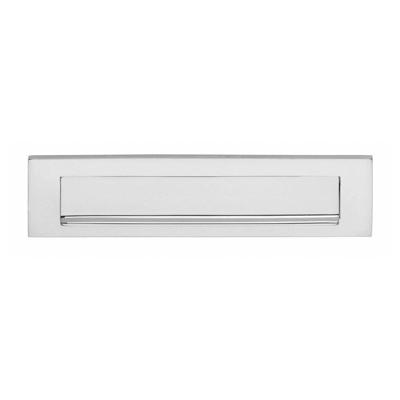 Briefplaat met klep/regenrand chroom
