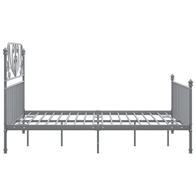Bedframe zonder matras metaal grijs 140x200 cm