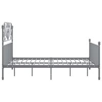 Bedframe zonder matras metaal grijs 140x200 cm - thumbnail