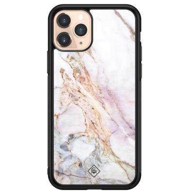 iPhone 11 Pro glazen hardcase - Parelmoer marmer