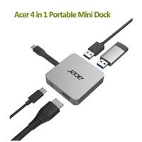 AcerUSB Type-C Dongle 4-in-1 (1xHDMI, 2xUSB3.2, 1xUSB- C) Desktop accessoire Zilver - thumbnail