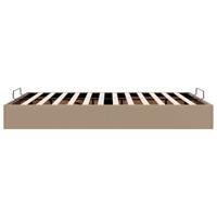 Bedframe zonder matras 140x200 cm kunstleer cappuccinokleurig - thumbnail