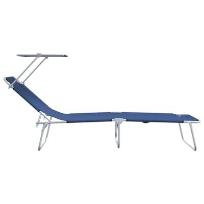 Ligstoel 2 pcs Blauw 58 x 188 x 77cm Polyester
