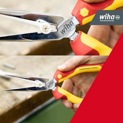 Wiha Punttang Professional electric | met snijvlak | rechte vorm | 200 mm | 8" | Blisterverpakking - 27423 - 27423