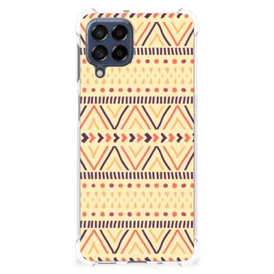 Samsung Galaxy M53 Doorzichtige Silicone Hoesje Aztec Yellow Samsung Galaxy M53 Doorzichtige Silicone Hoesje Aztec Yellow