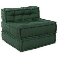 Poef modulair 70x70x54 stof groen - thumbnail