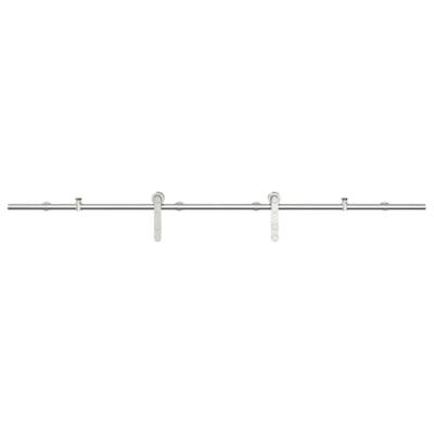 VidaXL Schuifdeur onderdelenset 183 cm roestvrij staal zilverkleurig VidaXL Schuifdeur onderdelenset 183 cm roestvrij staal zilverkleurig
