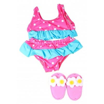 Heless Poppenbikini met slippers, 28-35 cm