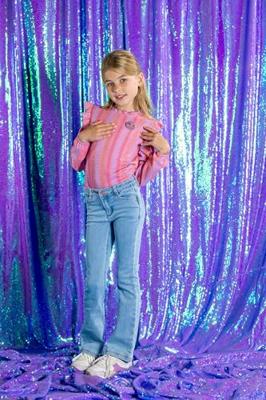 B.Nosy K3 Meisjes blouse - Bilie - Mermaid AOP