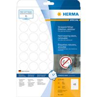 Etiket herma 4571 30mm rond folie wit 960st - thumbnail