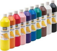 Creall vingerverf Happy, set met 10 flesjes van 750 ml in geassorteerde kleuren - thumbnail