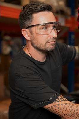 uvex super f OTG 9169585 Veiligheidsbril Incl. UV-bescherming Zwart, Wit