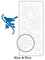 Vaessen Creative • sticker 10x23cm 10pcs blauw organic shapes - thumbnail