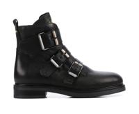 VIA VAI Dames Enkellaarsjes in Leder (Zwart) - thumbnail