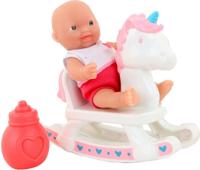 Xin Kaifan babypop met hobbelpaard Anmiya 12 cm - thumbnail