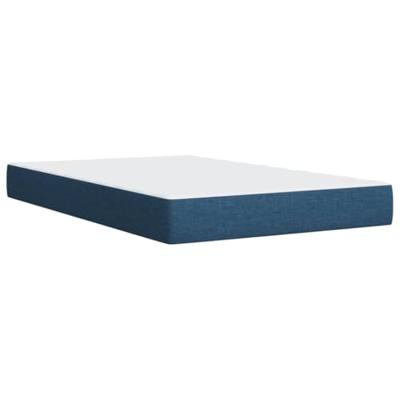 Boxspring met matras stof blauw 120x200 cm