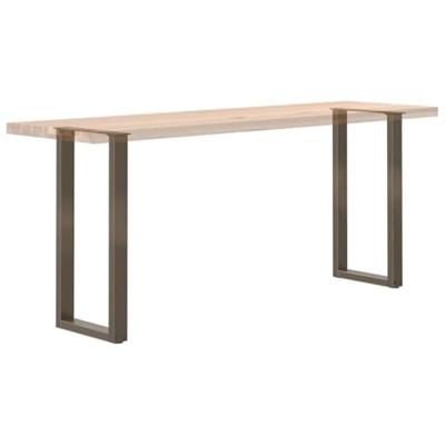 Console tafelpoten 2 st U-vormig 38x(72-73) cm staal naturel