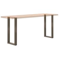 Console tafelpoten 2 st U-vormig 38x(72-73) cm staal naturel - thumbnail