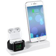 3 in 1 houder geschikt voor Apple Watch & Airpods & iPhone - Wit - thumbnail