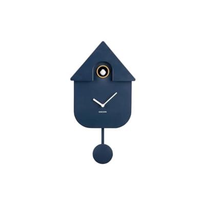 Wall Clock Modern Cuckoo Dark Blue
