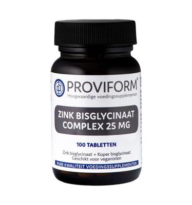 Proviform Zink Bisglycinaat Complex 25mg Tabletten 100ST Proviform Zink Bisglycinaat Complex 25mg Tabletten 100ST