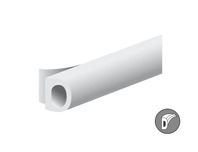 Ellen Tochtband d-profiel - wit - 8x6mm - 7.5m