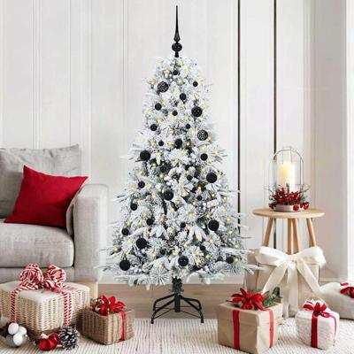VidaXL Kunstmatige inklapbare kerstboom wit 150 cm pe en pvc