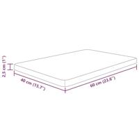 Wastafelblad 60x40x2,5cm behandeld massief hout donkerbruin - thumbnail