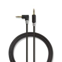 Stereo audiokabel | 3,5 mm male - 3,5 mm male haaks | 1,0 m | Antraciet - thumbnail