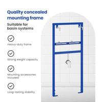 VidaXL Badkamer muursteun blauw 50 x 3 x 112 cm - thumbnail