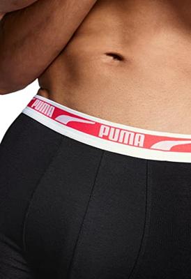 Puma Multi Logo Boxershort 6-Pack Heren Zwart/Rood/Blauw - Maat S - Kleur: Zwart | Soccerfanshop