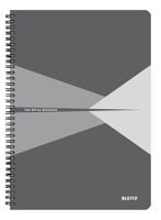 Leitz Office notitieboek, ft A4, kaft in PP, gelijnd, grijs - thumbnail