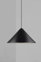 Zwarte hanglamp groot &apos;Nono&apos; E27 fitting rond 49 cm DFTP - thumbnail