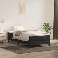 Boxspring met matras fluweel zwart 80x210 cm - thumbnail