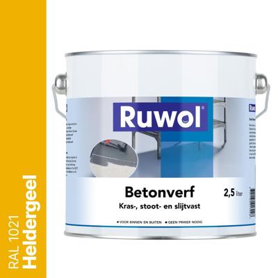 Ruwol Betonverf Heldergeel (RAL 1021) 2,5 liter Ruwol Betonverf Heldergeel (RAL 1021) 2,5 liter