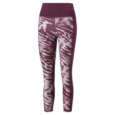 Sportleggings voor Dames Puma run 5k 7/8 W Paars - Maat: L