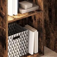 Boekenkast 40x30x152 cm bewerkt hout gerookt eikenkleurig - thumbnail