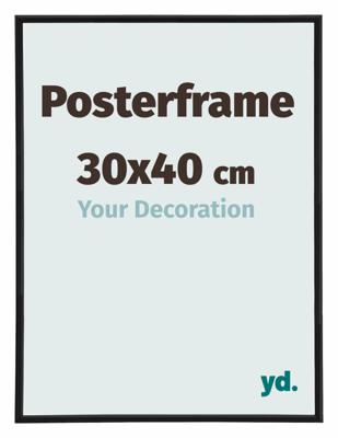 Posterlijst 30x40cm Zwart Mat Kunststof Paris Posterlijst 30x40cm Zwart Mat Kunststof Paris