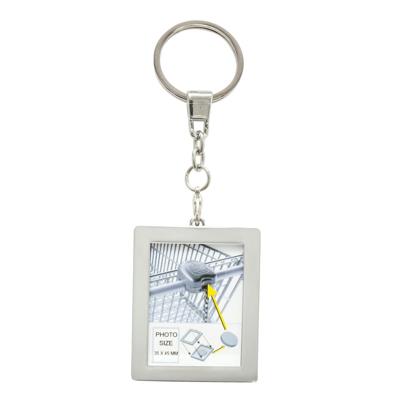 Deknudt Fotosleutelhanger met jeton voor winkelkar in zilverkleur S59NC1