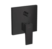 Hansgrohe Metropol ééngreeps badmengkraan afbouwdeel met rechte greep en zekerheidscombinatie, mat zwart - thumbnail