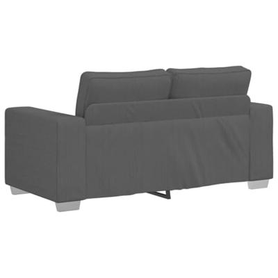 Loveseat bank 120 cm corduroy stof donkergrijs