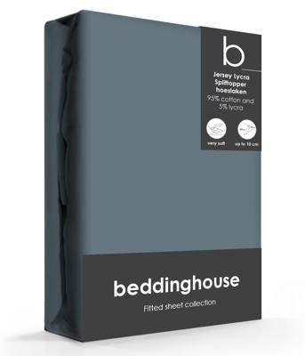 Beddinghouse Splittopper Hoeslaken Jersey-Lycra Cool Grey-160 x 200/220 cm