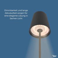 SLV Buiten tafellampVinolina Two zwart - oplaadbaar - 1007693 - thumbnail
